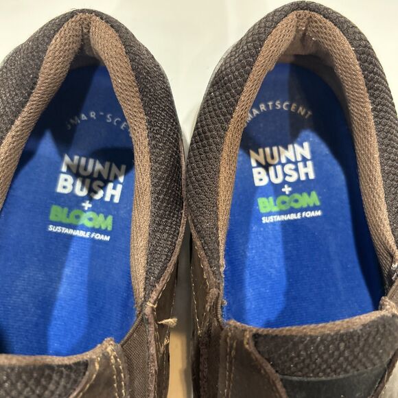 Nunn Bush 10.5 W Bloom Brown Nubuck Leather Slip On Loafer Sneakers Comfort Shoe - Picture 5 of 15